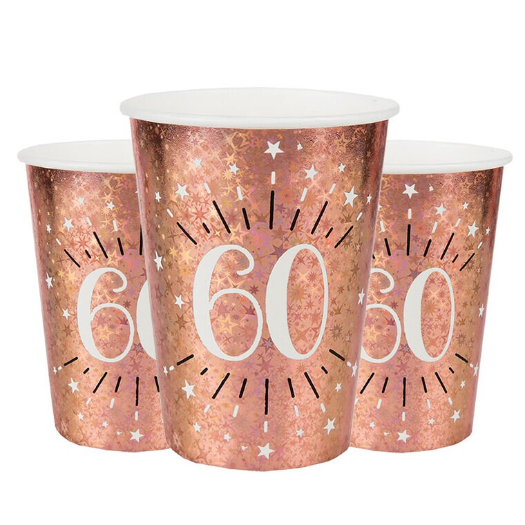 Product Image for Ruusukullanväriset Mukit, 60-vuotta 10 kpl