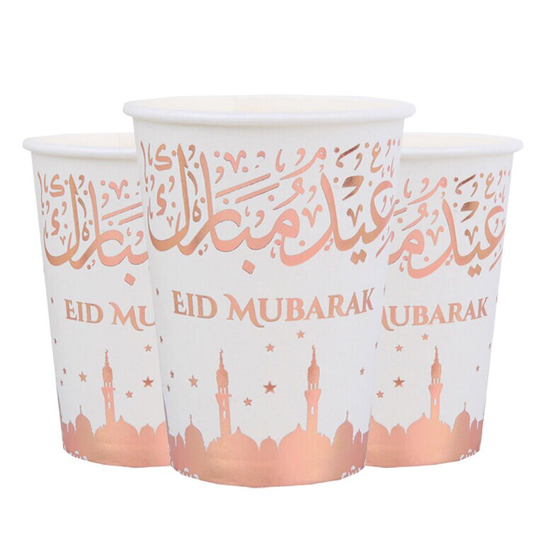 Product Image for Eid Mubarak - Pahvimukit Ruusukulta 10 kpl