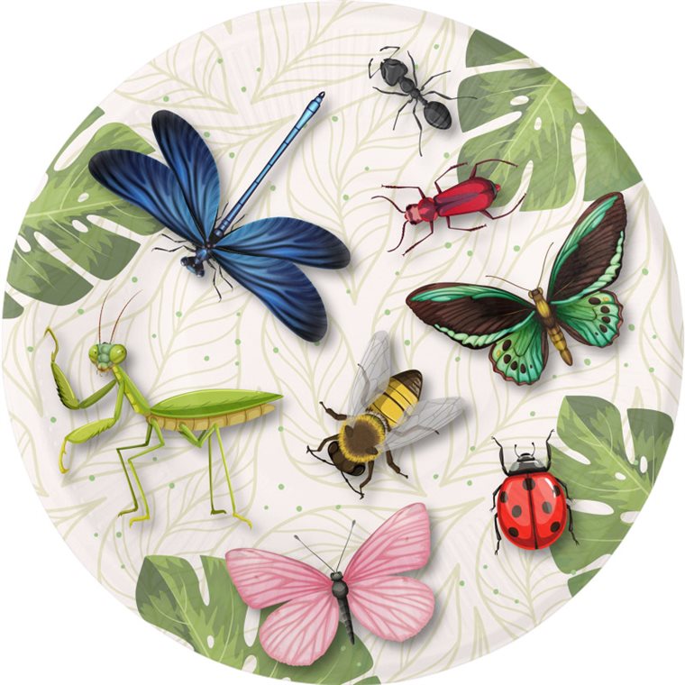 Product Image for Birthday Bugs Lautaset 8 kpl