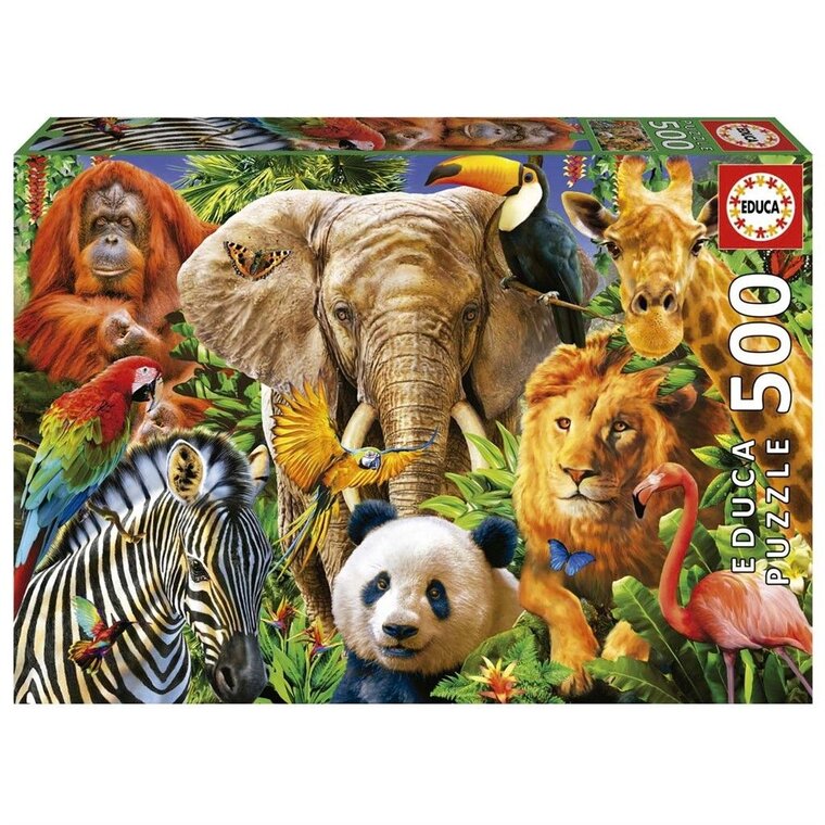Product Image for Educa Palapeli - Villieläinkollaasi 500 palaa