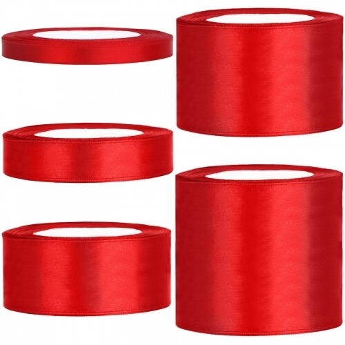 Product Image for Satiiininauha, Punainen 25 metriä