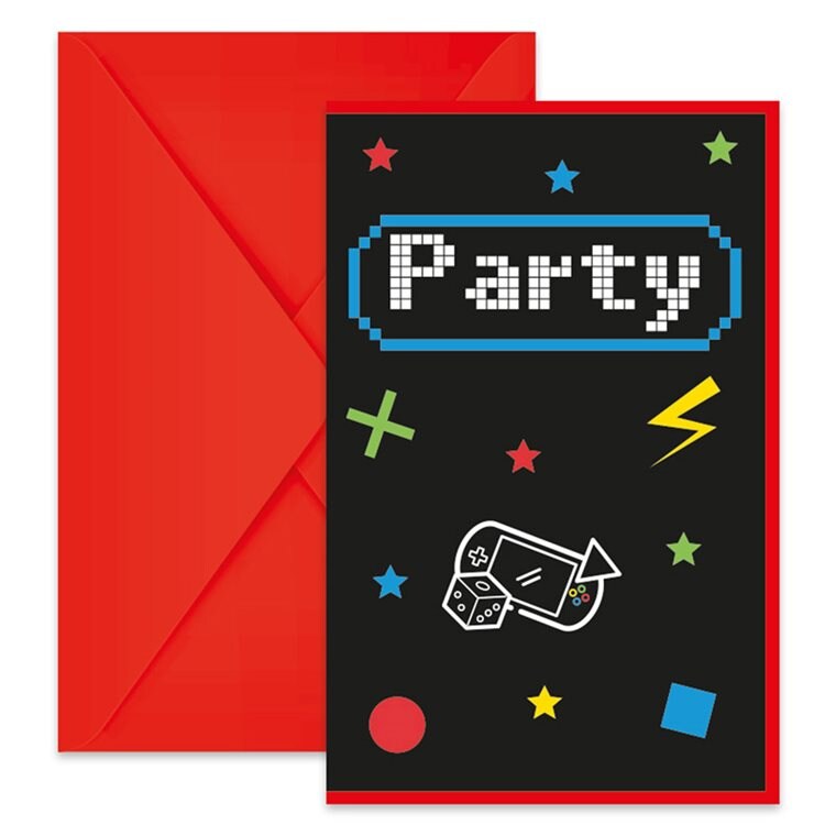 Product Image for Gamers Party - Kutsukortit kirjekuorilla 6 kpl