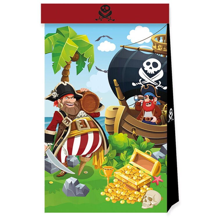Product Image for Pirates Island - Juhlapussit Paperia 4 kpl