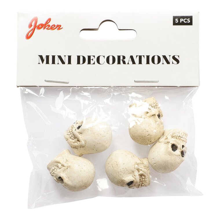 Product Image for Halloweenkoristeet - Pienet pääkallot 2,2 cm 5 kpl