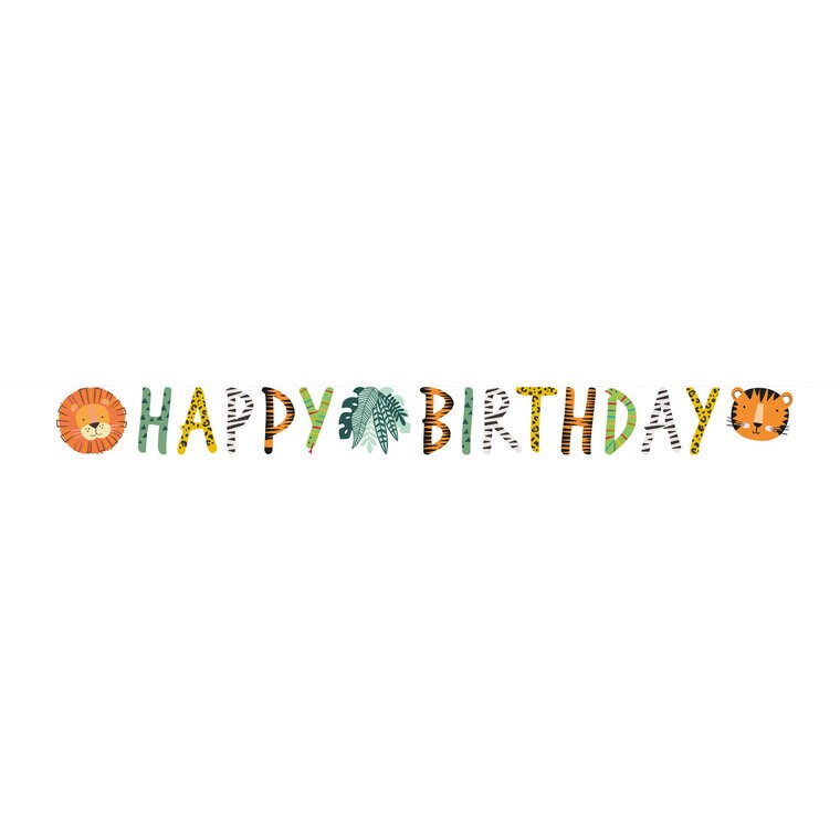 Product Image for Viidakon eläimet - Viirinauha Happy Birthday
