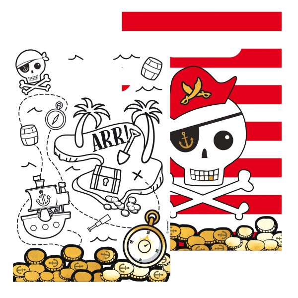 Product Image for Pirates Map - Juhlapussit Paperia 8 kpl