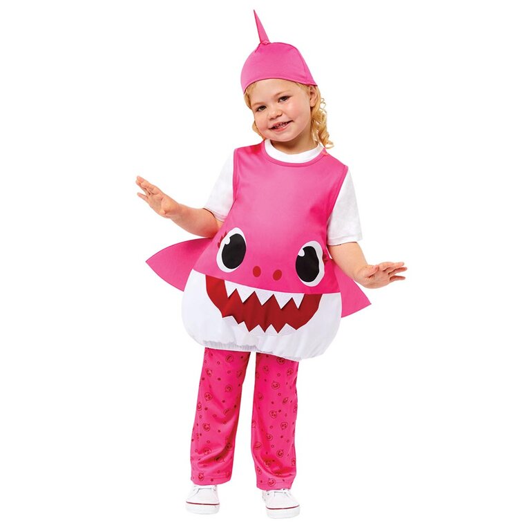 Product Image for Baby Shark Vaaleanpunainen Naamiaisasu Lapset 3-4 vuotta