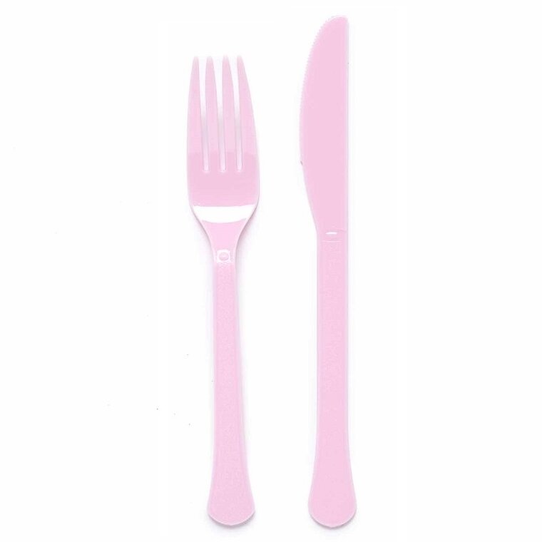 Product Image for Muoviset Aterimet Vaaleanpunainen 24 kpl