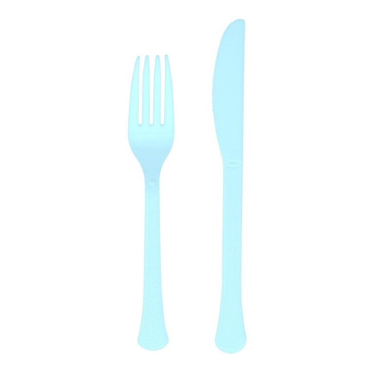 Product Image for Muoviset Aterimet Vaaleansininen 24 kpl