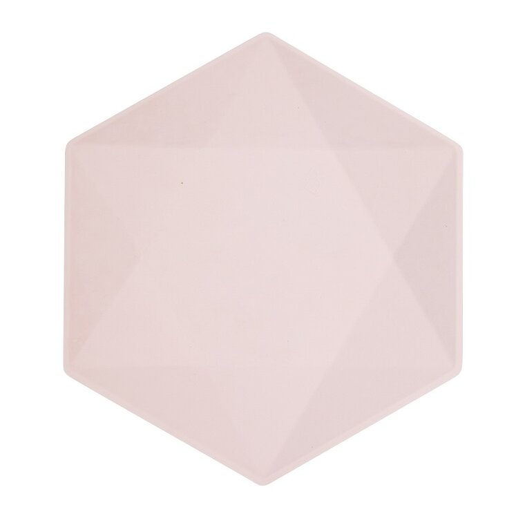 Product Image for Lautaset Decor Premium Hexagon 26 cm Vaaleanpunainen 6 kpl