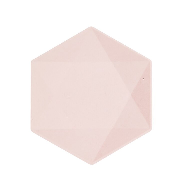 Product Image for Lautaset Decor Premium Hexagon 21 cm Vaaleanpunainen 6 kpl