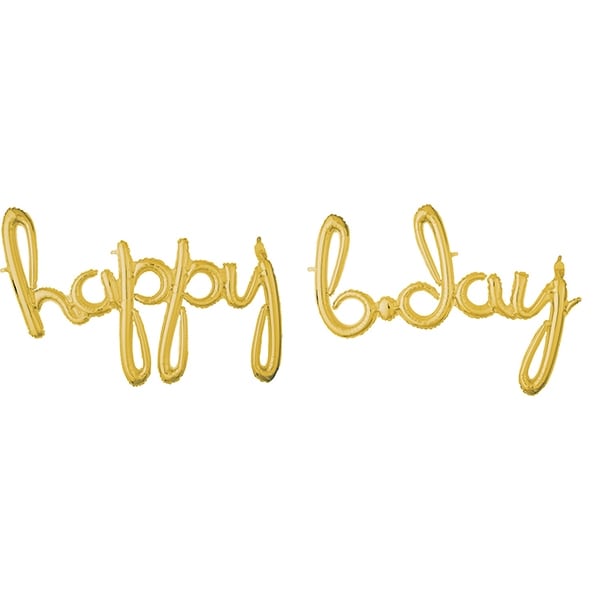 Product Image for Folioilmapallo, Happy Bday kultainen