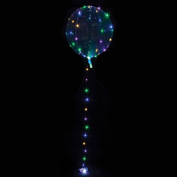 Product Image for Clearz Crystal, Läpinäkyvä ilmapallo multi LED-valolla
