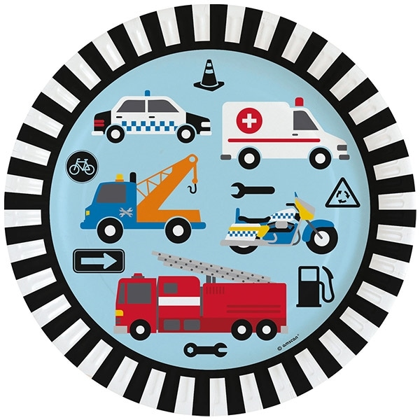 Product Image for Ajoneuvoteema - Lautaset 8 kpl