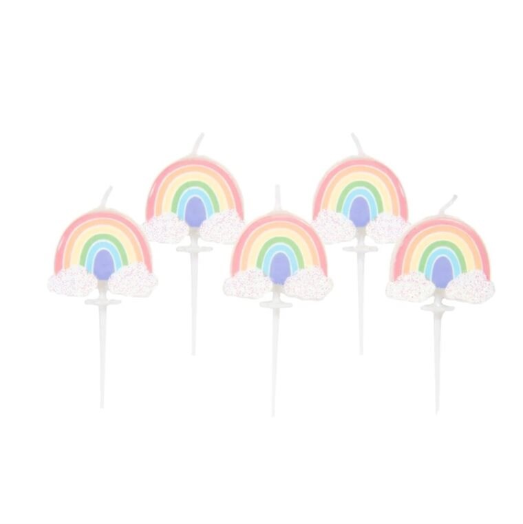 Product Image for Kakkukynttilä pastelli sateenkaari 5 kpl