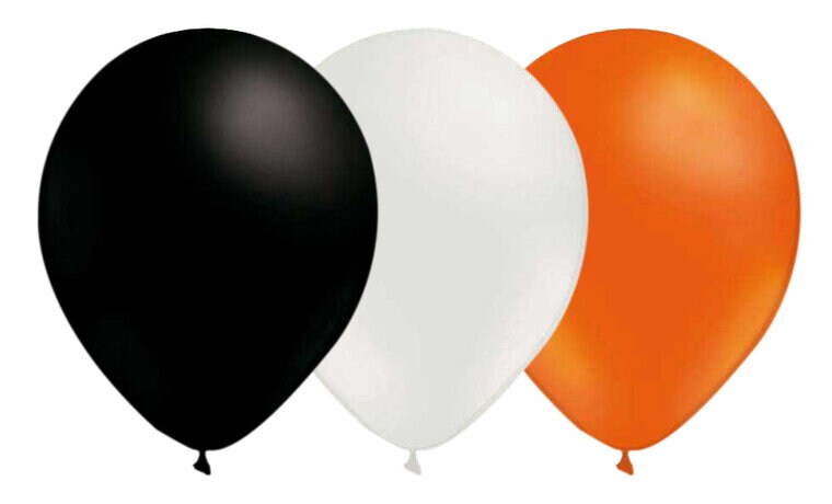 Product Image for Ilmapallot Oranssi-Musta-Valkoinen 15 kpl