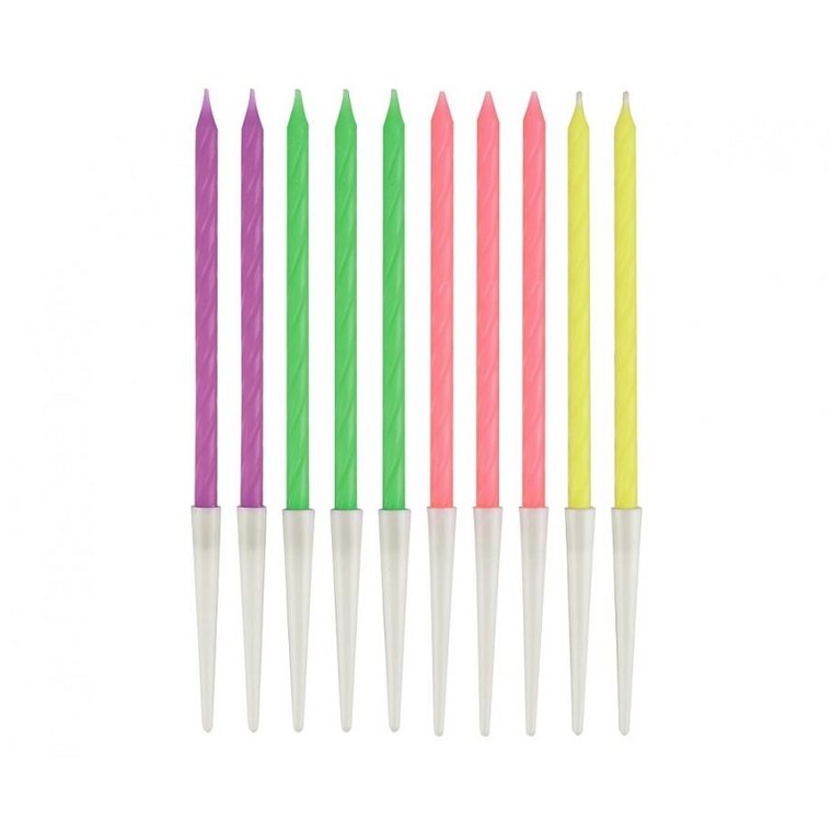 Product Image for Kakkukynttilä - Neon 10 kpl