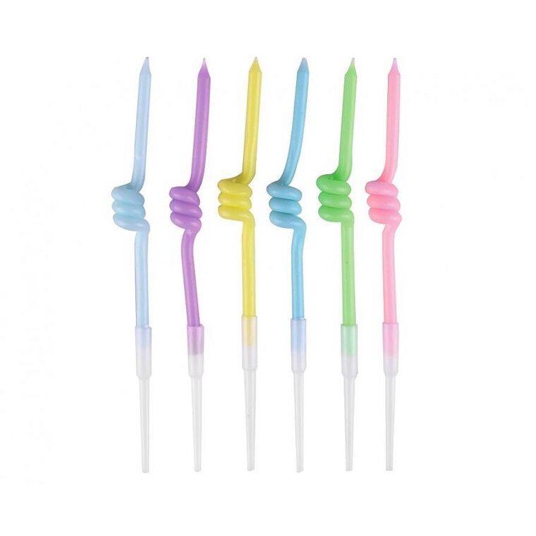 Product Image for Kakkukynttilä Pastelli Spiraali 6 kpl