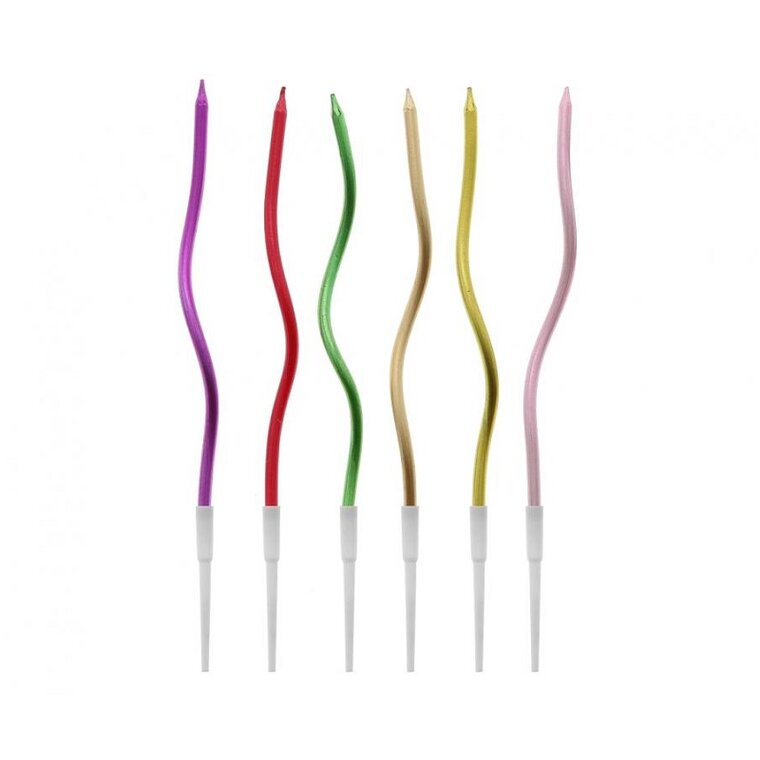 Product Image for Kakkukynttilä - Aaltoileva Metallic 6 kpl