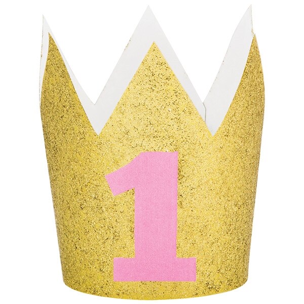 Product Image for Synttärihattu Kruunu 1-vuotta, Pinkki