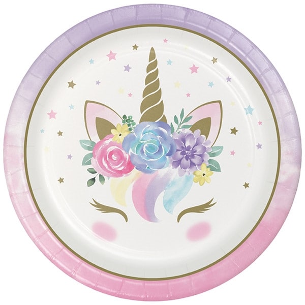 Product Image for Unicorn Babyshower - Lautaset 8 kpl