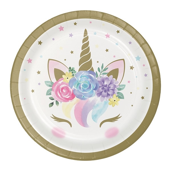 Product Image for Unicorn Babyshower - Lautaset 18 cm 8 kpl
