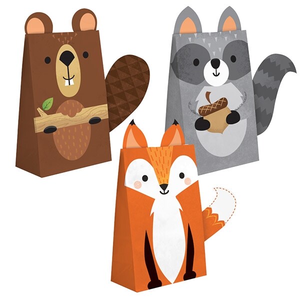 Product Image for Woodland Animals - Juhlapussit Paperia 8 kpl