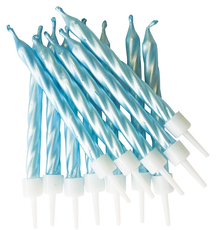 Product Image for Kakkukynttilät - Korkkiruuvi vaalenasininen 12 kpl