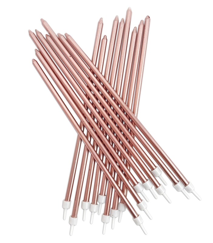 Product Image for Pitkät kakkukynttilät ruusukulta 16 kpl