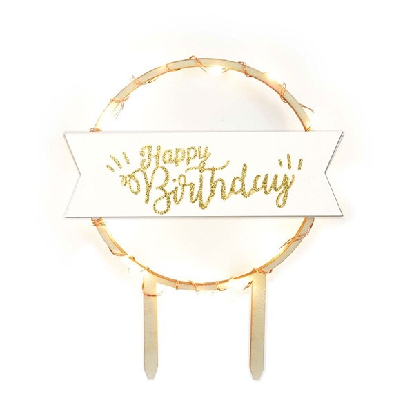 Product Image for ScrapCooking - Cake Topper Happy Birthday LED