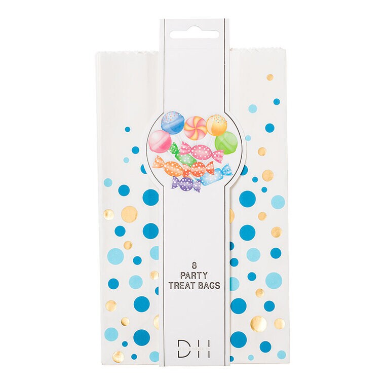 Product Image for Paperiset lahjapussit sinisillä pilkuilla 8 kpl