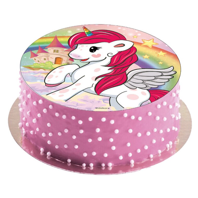 Product Image for Kakkukuva Yksisarvinen, Sokeriton sokerimassa 16 cm