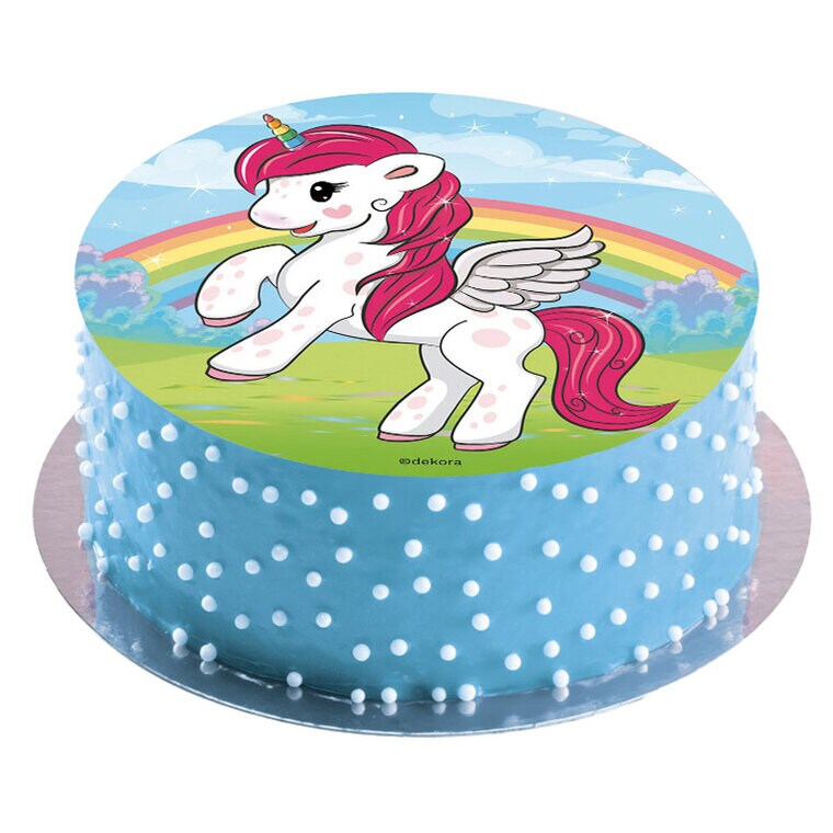 Product Image for Kakkukuva Unicorn, Sokeriton Sokerimassa 20 cm