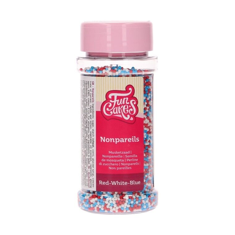 Product Image for FunCakes - Sokerihelmet, Punainen-Valkoinen-Sininen 80 grammaa