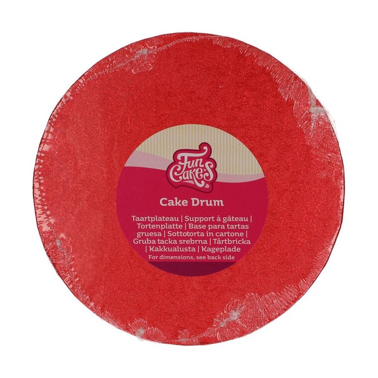 Product Image for FunCakes - Kakkualusta Pyöreä Punainen 20 cm