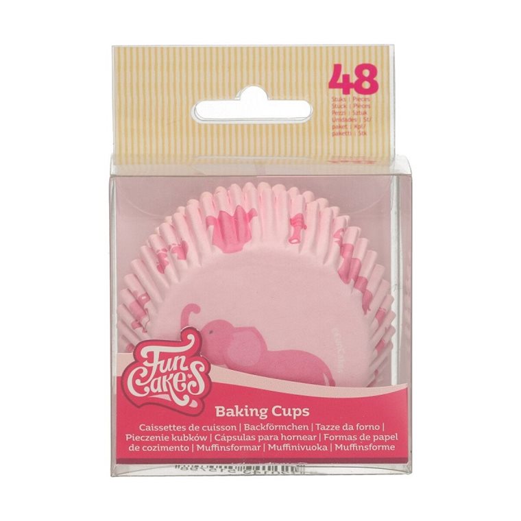 Product Image for FunCakes - Muffinssivuoat Norsu Vaaleanpunainen 48 kpl