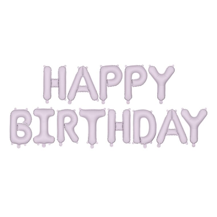 Product Image for Ilmapallonauha Happy Birthday Vaaleanlila 340 cm