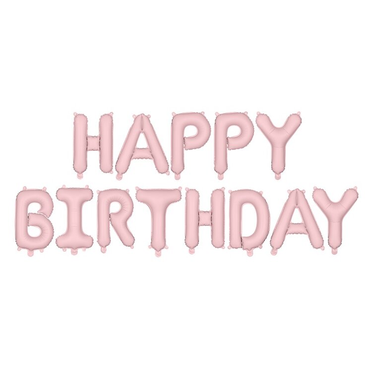 Product Image for Ilmapallonauha Happy Birthday Vaaleanpunainen 340 cm