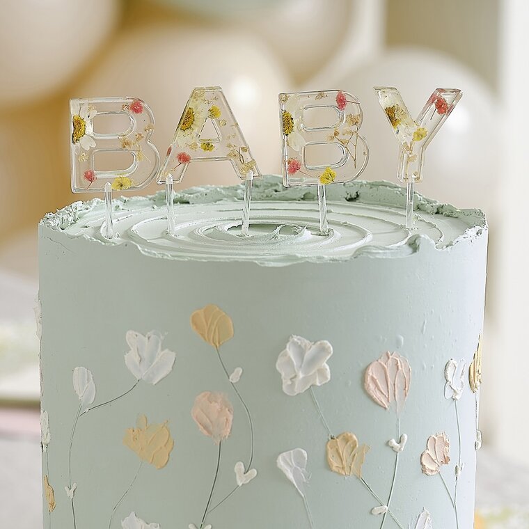 Product Image for Floral Baby - Cake Topper Baby