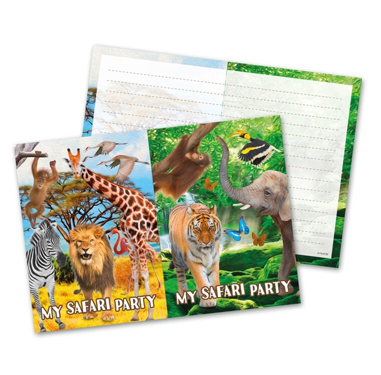 Product Image for Trooppinen Safari - Kutsukortit 8-pakkaus