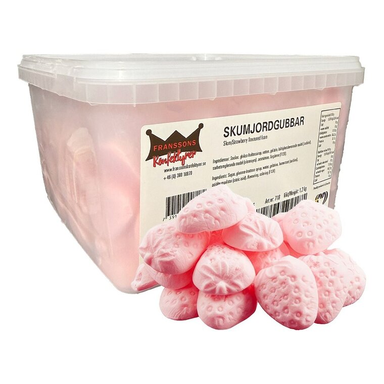 Product Image for Franssons Mansikkavaahtokarkit Suurpakkaus 1,2 kg