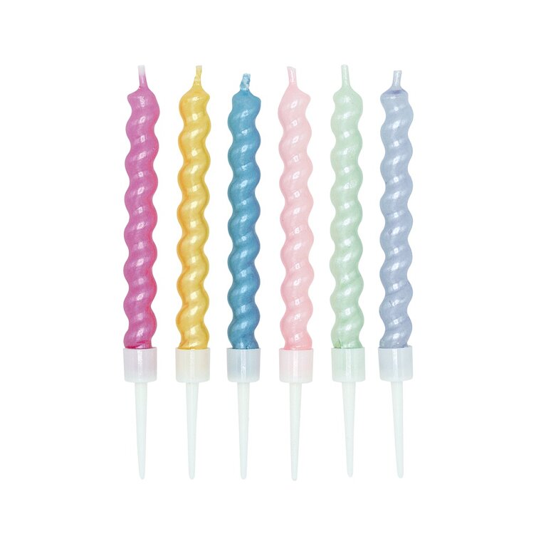 Product Image for Kakkukynttilä helmiäinen kierretty 6 kpl