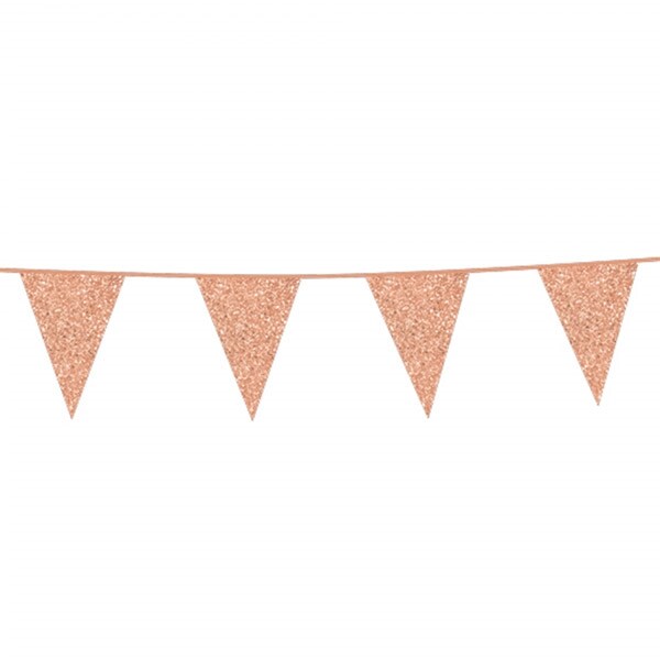 Product Image for Kimaltava lippuviirinauha ruusukultaisena 6 m