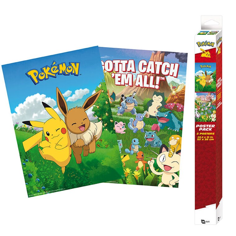 Product Image for Pokémon - Julisteet Chibi Environments 2 kpl