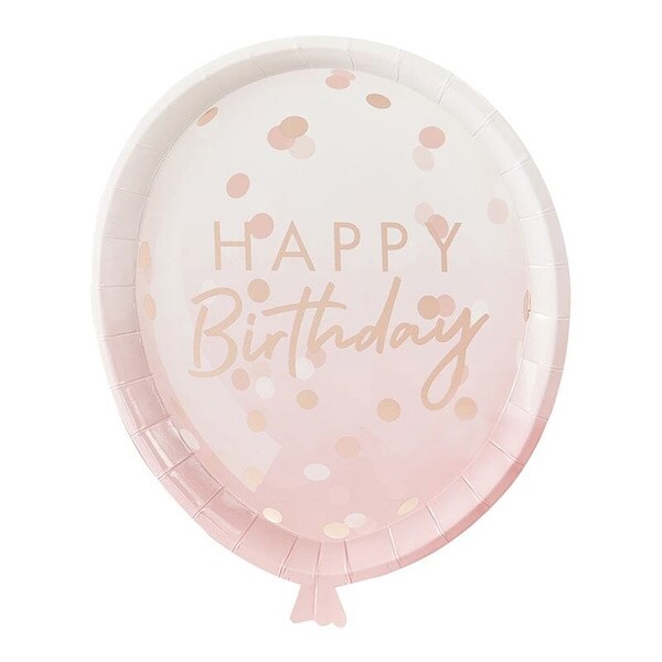 Product Image for Mix it Up, Ilmapallolautaset Vaaleanpunainen ombre 8 kpl
