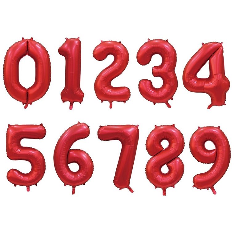 Product Image for Numeroilmapallot Satiininpunaiset 86 cm