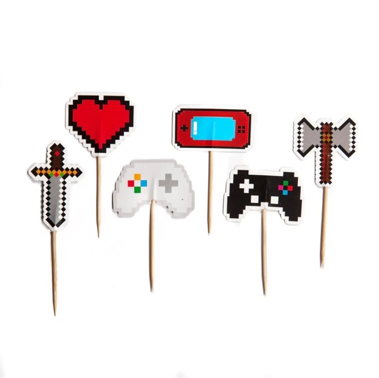 Product Image for Cake Toppers - Gaming Party 12 kpl