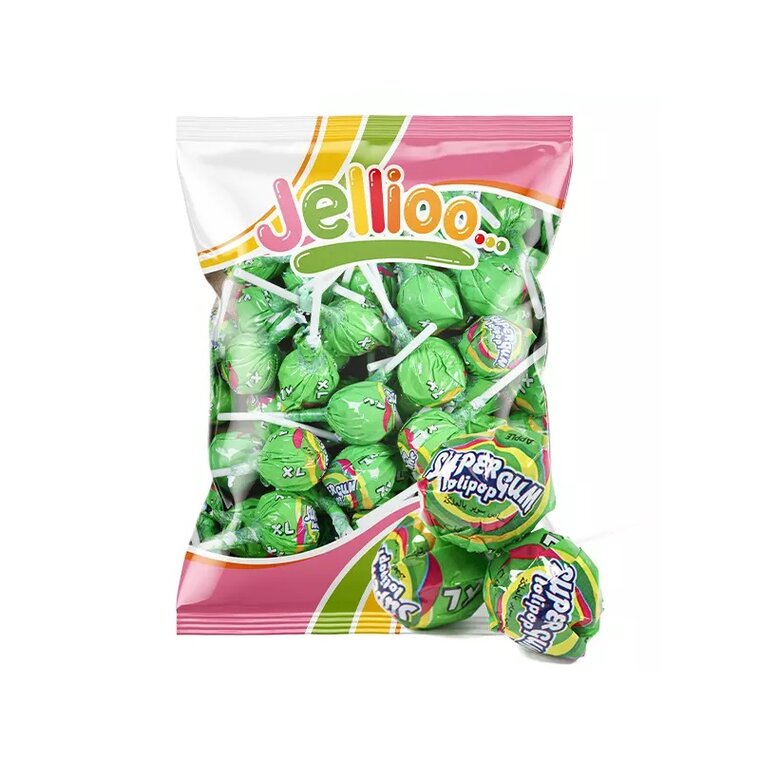Product Image for Super Gum Lollipop Green Apple 53 kpl