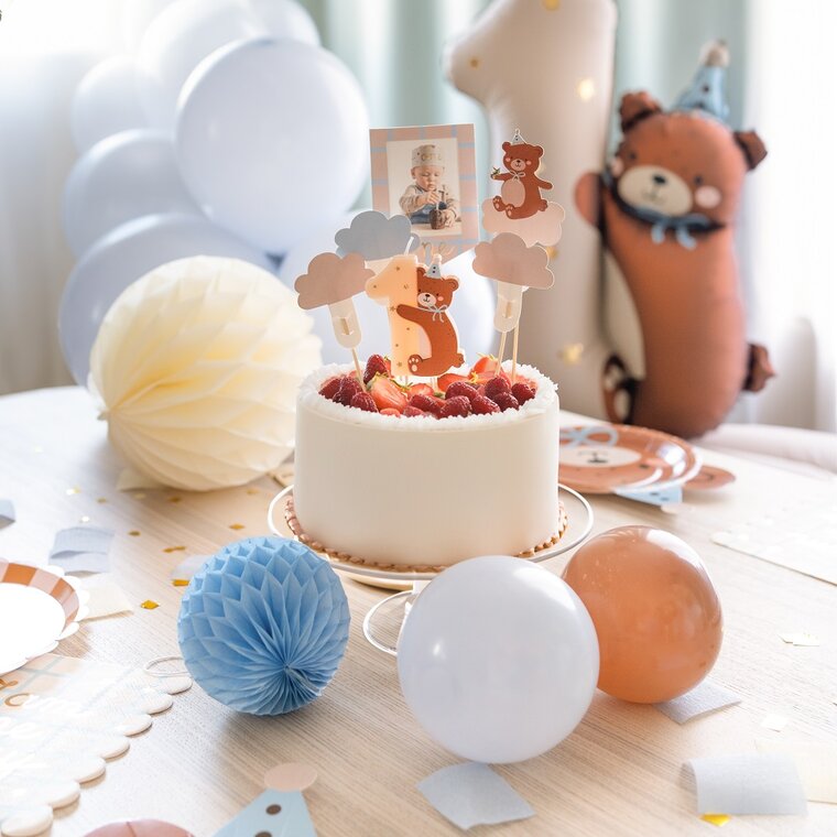 Product Image for Teddy Bear - Cake Toppers 1-vuotissyntymäpäivä 5 kpl