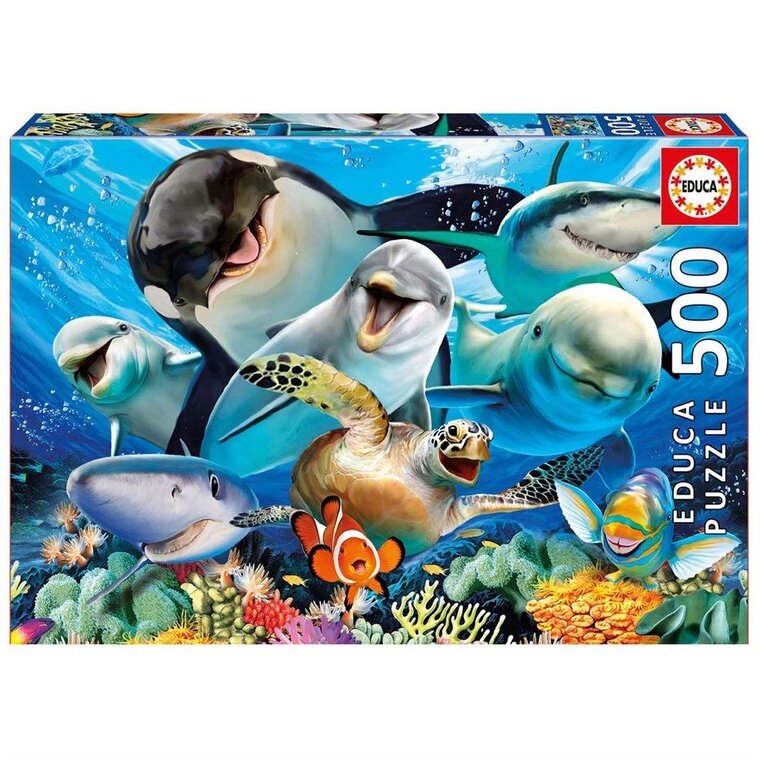 Product Image for Educa Palapeli, Vedenalaiset selfiet 500 palaa